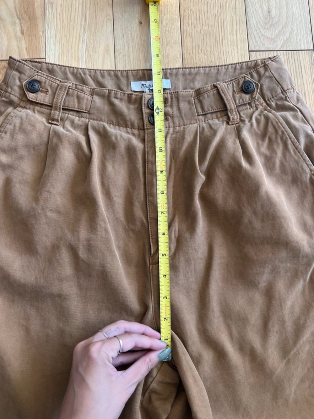Madewell The Harlow Wide Leg Trouser Pants Acorn Tan Brown High Rise Women Sz 4 - Picture 3 of 10